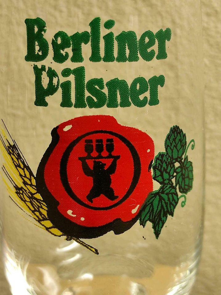 Seltene alte Biertulpe von Berliner Pilsner (DDR) in Birkenwerder