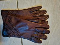 Lederhandschuhe gr.8 1/2 Winter Weihnachten Vintage weinrot Niedersachsen - Wiedensahl Vorschau