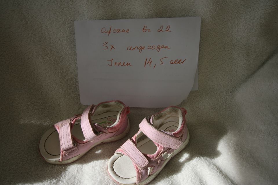 Mädchen Sandalen Cup Cake Sommerschuhe Gr. 22 innen 14cm rosa in Theismühlen