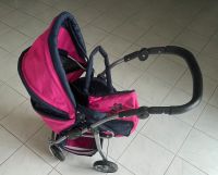 Puppenwagen Kinderwagen dunkelblau/pink Saarland - Riegelsberg Vorschau