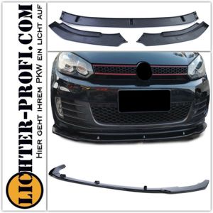 Cup Spoilerlippe Front Ansatz für VW GOLF 6 GTI 35TH schwarz matt