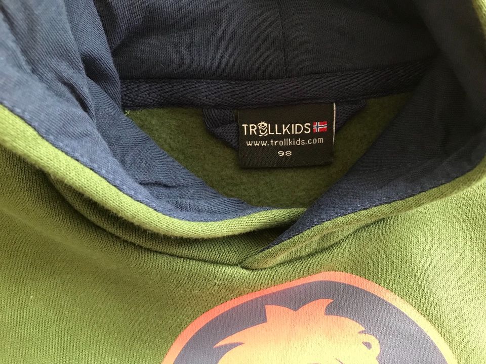 Trollkids Hoodie Gr. 98 neuwertig Pulli Pullover Junge in Schotten