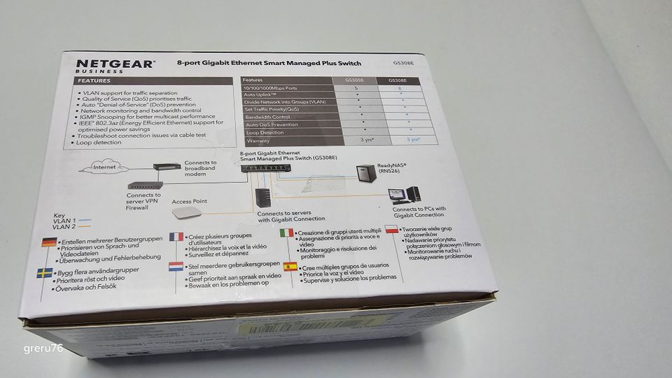 NETGEAR GS308-300PES 8-port Gigabit Ethernet Switch in Neudenau 