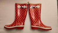 Walkx Outdoor Gummistiefel weiß rot mit Polka Dots Zierschnalle Thüringen - Apolda Vorschau