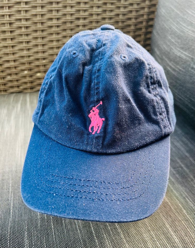 Polo Ralph Lauren Kappe Kinder dunkelblau pink Gr. 4-6 J neuw. in Füssen