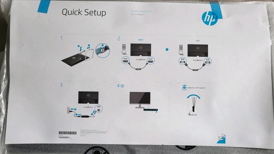 HP 22fw 21.5 Display / Monitor * full HD in Nidderau