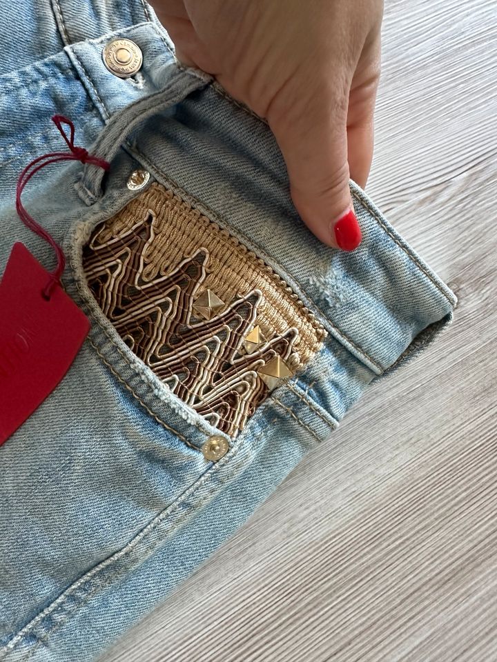 Cambio Jeans Paris Bügelfalte used Look Fransen 36 neu für in Schwartbuck