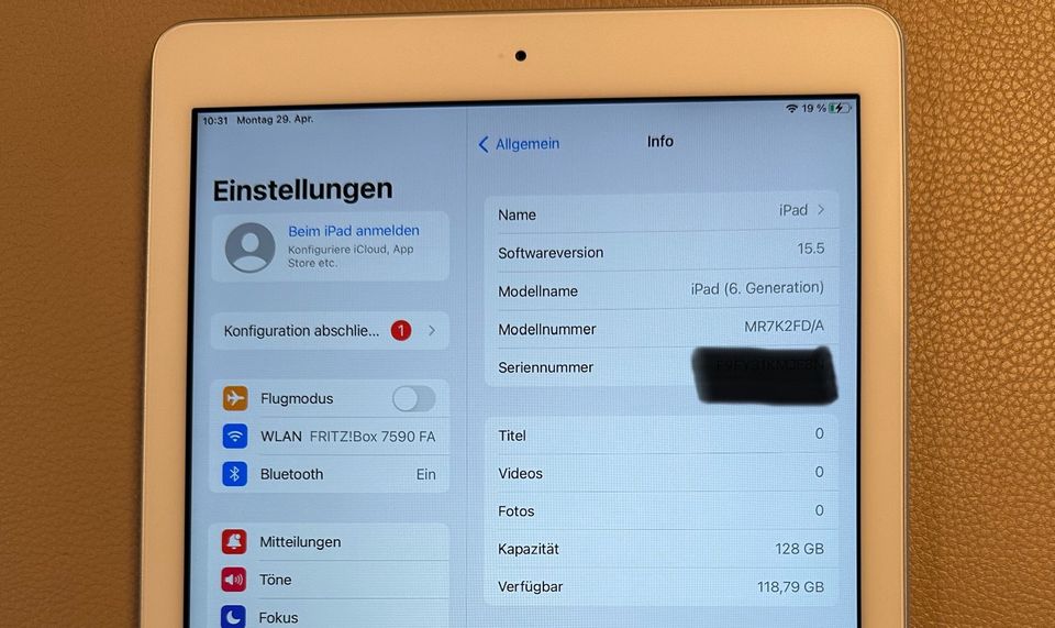 iPad 6. Generation 128GB in Bergheim