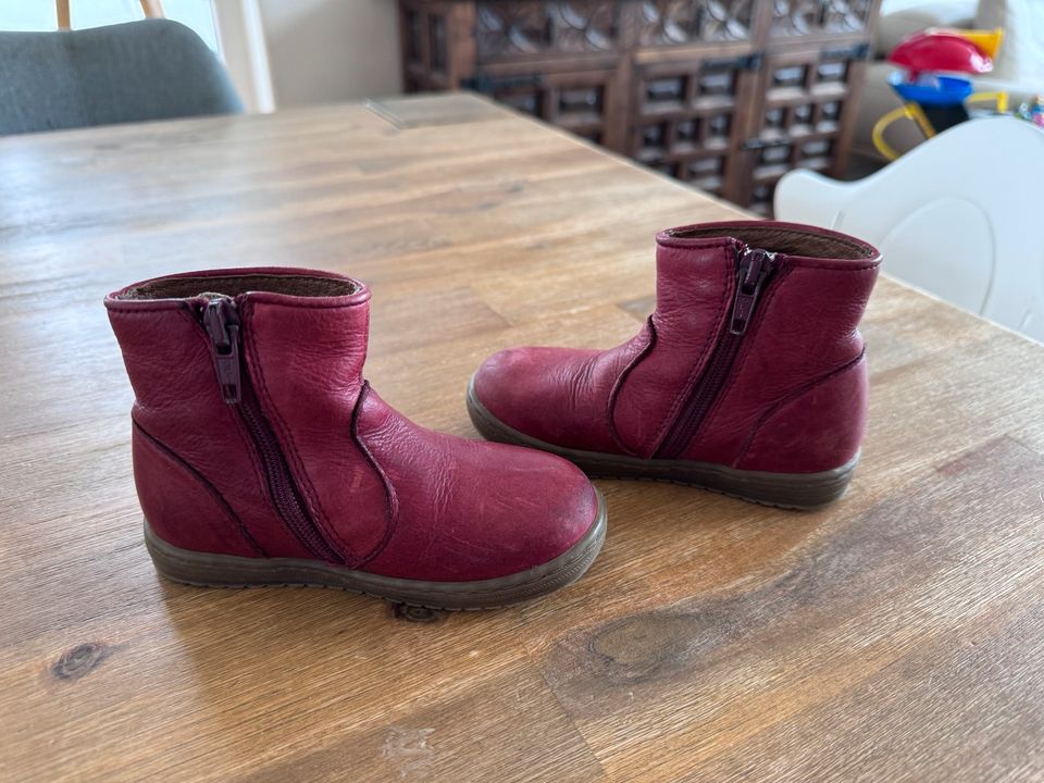 Bellybutton 22 Schuhe Leder rot Reißverschluss wie Pepino ricosta in Mönchengladbach