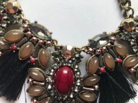 Schöne globige Halskette, Modeschmuck,roter Stein,Statement Kette Frankfurt am Main - Sachsenhausen Vorschau