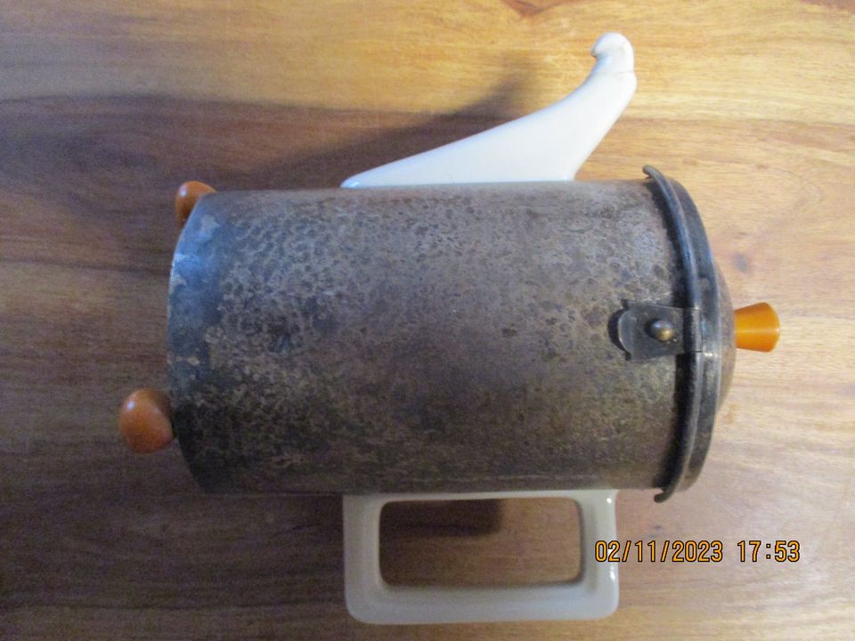 sehr alte WMF Kaffeekanne mit Thermohaube, Bauscher Weiden in Au