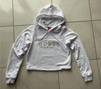 Guess Hoodie weiß cropped Gr. XS 36  158 Kapuze Shirt Bayern - Rieden b Kaufbeuren Vorschau