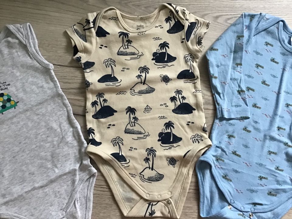 Baby Body Set Kurzarm Langarm maritim beige blau grau Gr 86 92 in Hiddenhausen