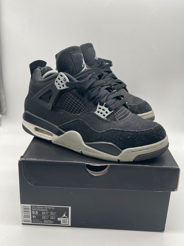 Nike Air Jordan Retro 4 SE Black Canvas US 9.5 EU 43 in Berlin