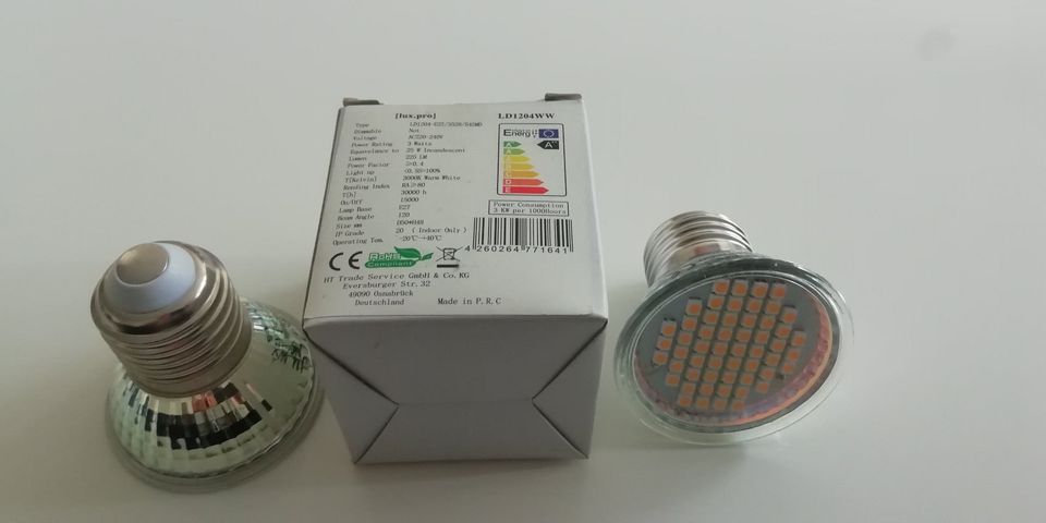 LED 6 Stücke Neu 3 Watt E27 3000K Warm White in Remshalden