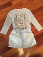 Hello Kitty Bluse + Jeansrock Gr. 104/110 Nordrhein-Westfalen - Meerbusch Vorschau