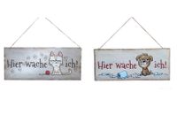 1x Metallschild Blechschild Schild "Hier wache ich!" Hund / Katze Sachsen-Anhalt - Halle Vorschau