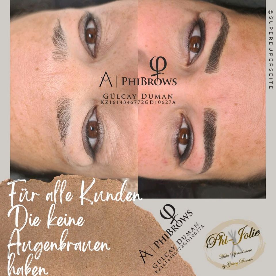 Microblading Phibrows, Augenbrauenpigmentierung, Permanent Makeup in Herten