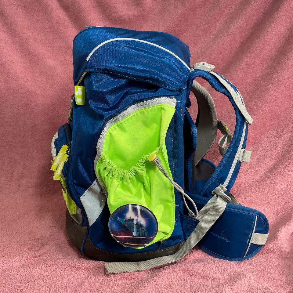 Schultasche Ergobag Pack, blau, inkl.Seitentaschen u. Regenschutz in Bochum
