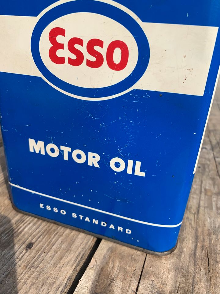 Esso Motor Oil Öldose 60er Moped Oldtimer Vespa VW Deko 2 Liter in Korschenbroich