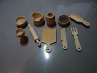 10 Holz Miniatur Geschirr , Küche , Puppenhaus , Puppenstube Stuttgart - Stuttgart-West Vorschau