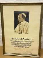 altes Bild Foto 1950 signiert Papst Pius xii , Glasrahmen Hannover - Vahrenwald-List Vorschau