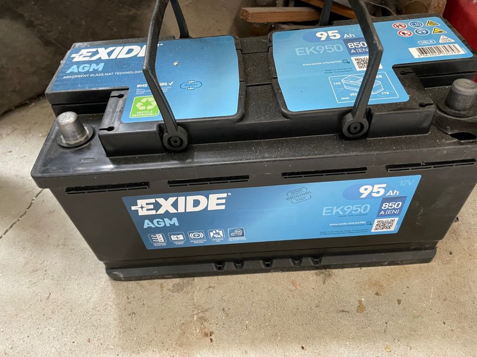 AGM Batterie 95Ah Exide EK950 NEU in Feuchtwangen