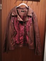 Maloo Lederimitat Jacke Farbe Bordeaux mit Pailletten Rheinland-Pfalz - Altrip Vorschau