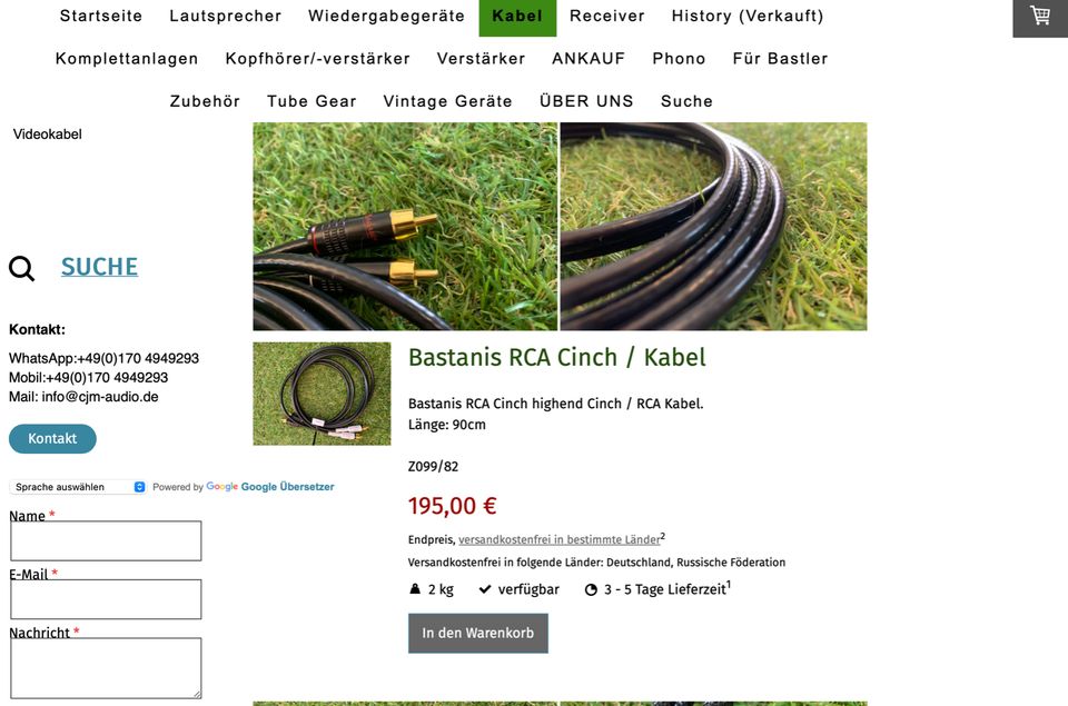 Bastanis RCA Cinch / Kabel ☘️HIFI ANKAUF☘️ in Friedberg (Hessen)