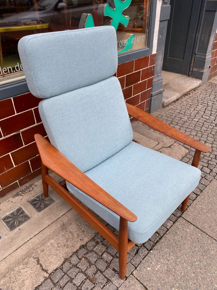 ◤  Arne Vodder Hochlehner Teak Sessel Ohrensessel Teakholz Model FD 164 Dänisch Design Danish mid Century Lounge Chair Stuhl 50er 60er 70er Vintage in Berlin