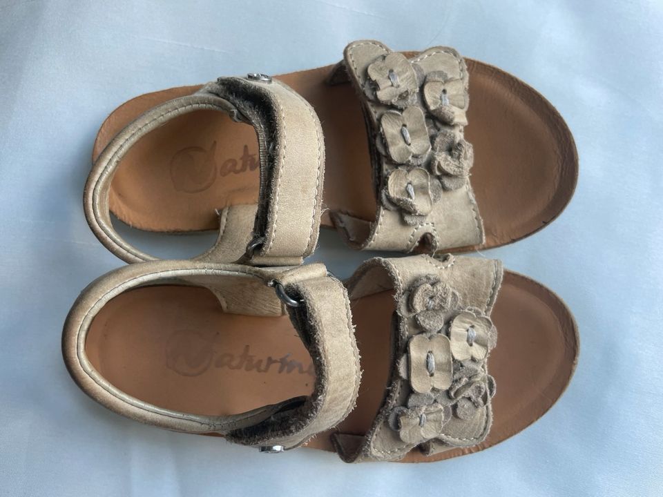 Naturino Sandalen Leder beige Klett Gr. 25 Mädchen in Much