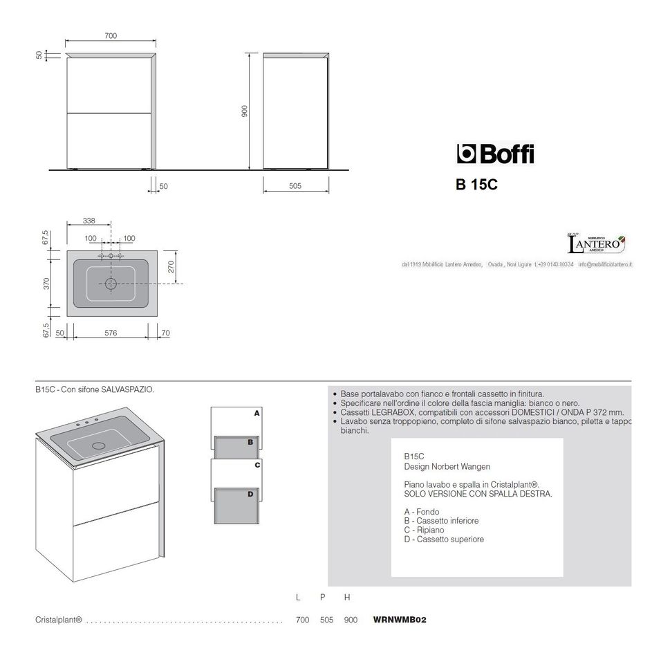 BOFFI-Kollektion Stand-Monobloc-Möbel Design Norbert Wangen in München