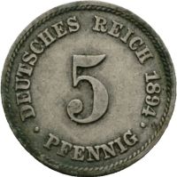 5 Pfennig Kaiserreich 1894 F #252 Osnabrück - Hasbergen Vorschau