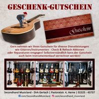 Gutschein für Musiker Gitarre Service Effektgerät Kabel Zubehör Nordrhein-Westfalen - Herne Vorschau