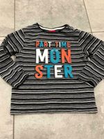 S.Oliver Langarmshirt schwarz weiß gestreift Monster orange Gr 80 Hessen - Rosbach (v d Höhe) Vorschau