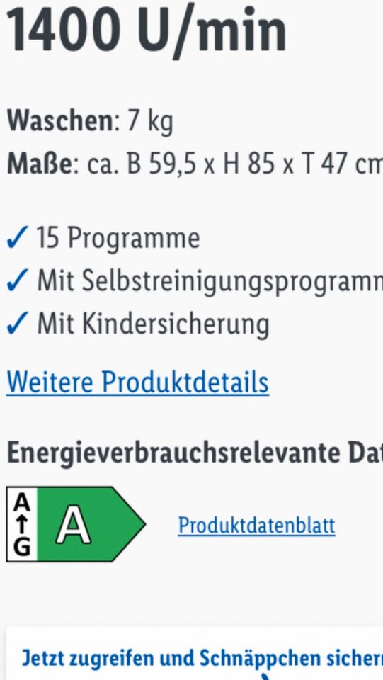 Waschmaschine 47.80.60 mit blotuch in Hamburg