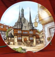 Wandteller Heinrich – Motiv: Rathaus Wernigerode – Porzellan – Bochum - Bochum-Ost Vorschau