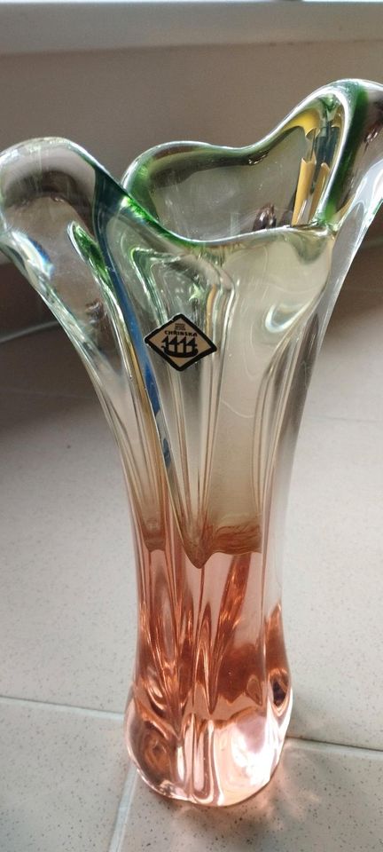 Chribska Glas Vase in Hennigsdorf