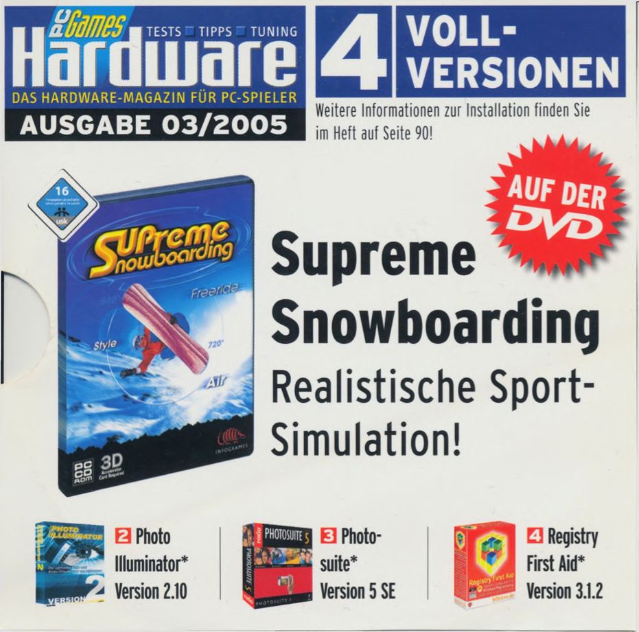 PC Games Hardware 2005-03 DVD: Supreme Snowboarding in Hamburg