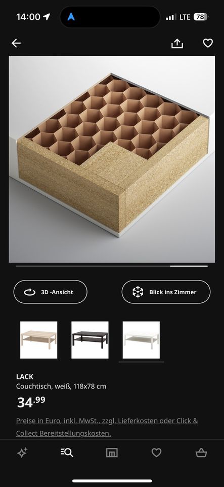 Ikea Lack Tisch/Couchtisch Wohnzimmertisch in Borken