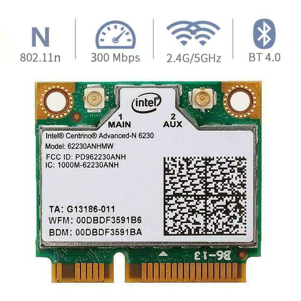 Dual Band Intel 62230 ANHMW 300 WiFi BT Wireless Mini PCI-E Karte in Tuttlingen