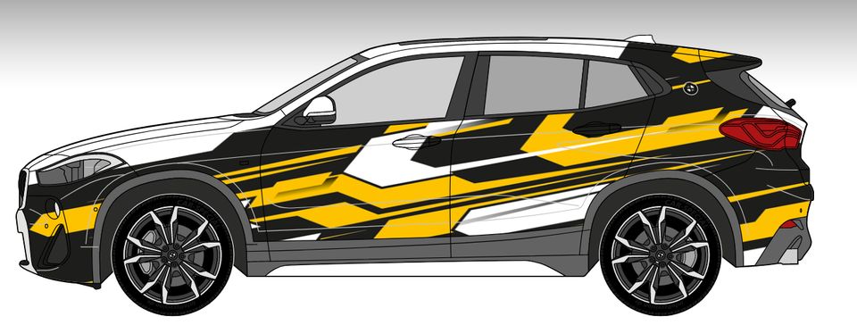 Fahrzeugfolierung BMW 1er 2er 3er 4er 5er 6er 7er 8er I8 X1 X2 X3 in Großschirma