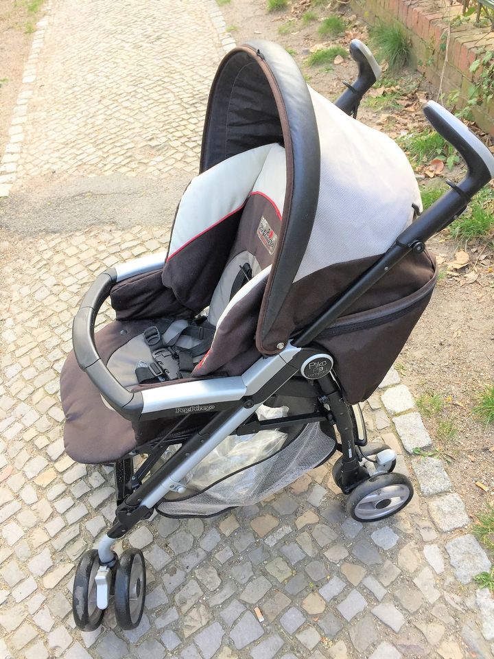 Peg Perego Pliko Compact Buggy Regenschutz Wickeltasche top Mokka in Berlin