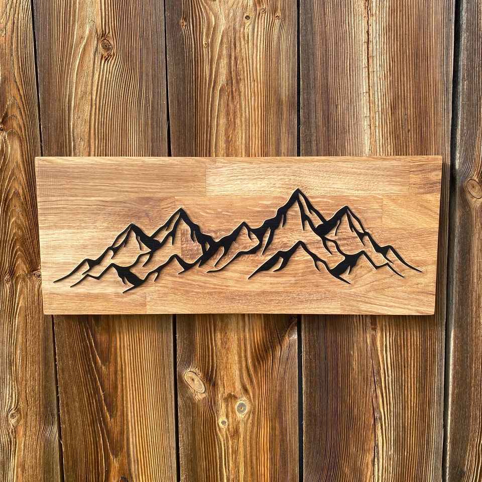 Bergkette als Wandbild | Berge | Wandbehang | Dekoration in Tyrlaching