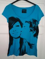 Y2K Girlie Shirt 42 XL Hawaii blau hellblau Love Print Kiss Kuss Leipzig - Dölitz-Dösen Vorschau