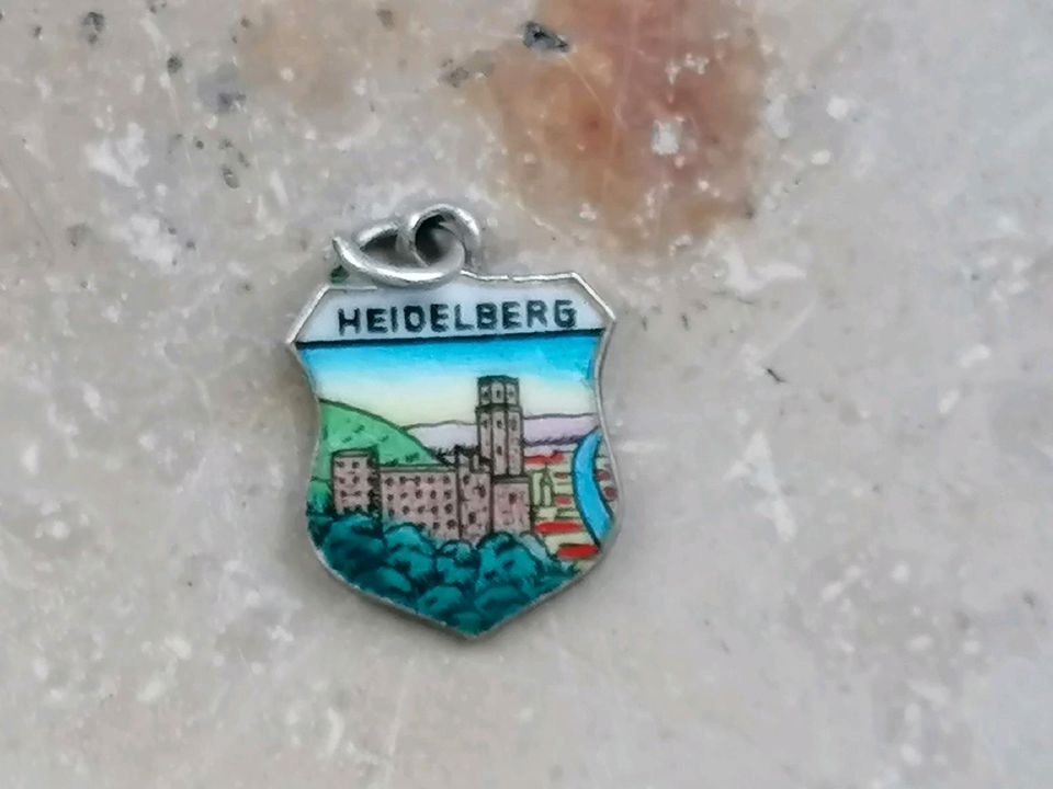 Wappen-Anhänger, Charm, Bettelarmband, Heidelberg, Schloss in Sindelfingen