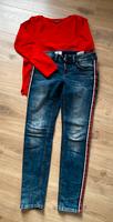 Street One Jeans mit passendem roten Pullover Größe M Hessen - Gründau Vorschau