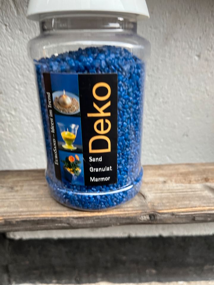 Deko Sand Pflanzen Granulat Marmor blau neu in Leverkusen