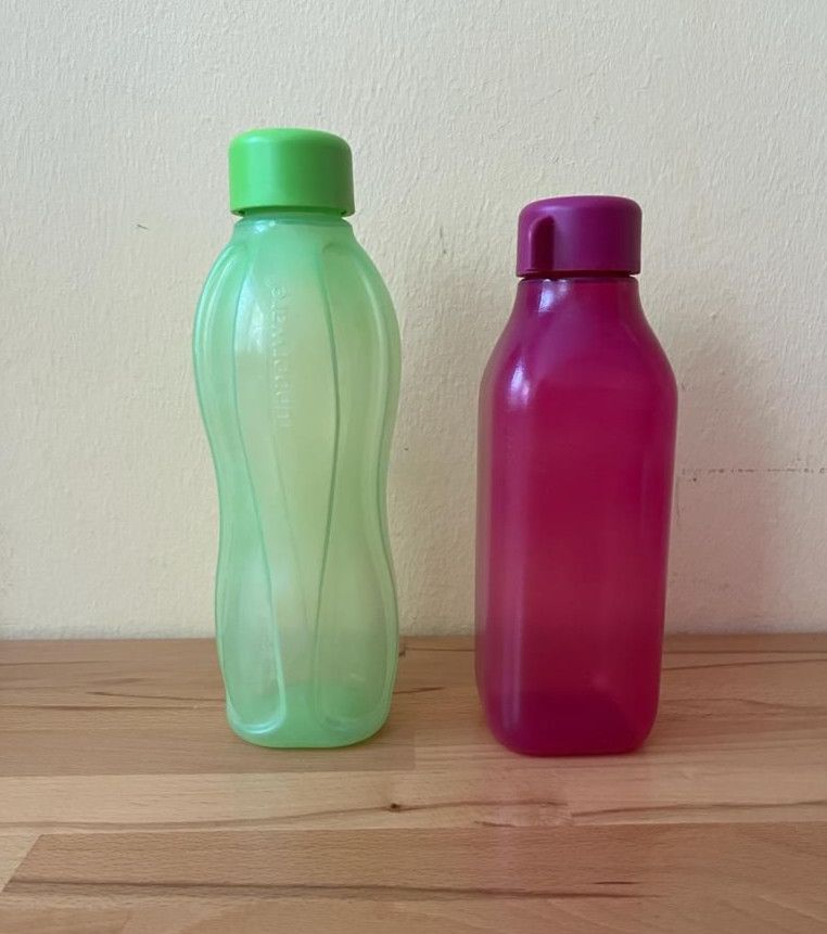 Tupperware EcoEasy Trinkflasche 500ml 0,5l pink hellgrün in Straubing