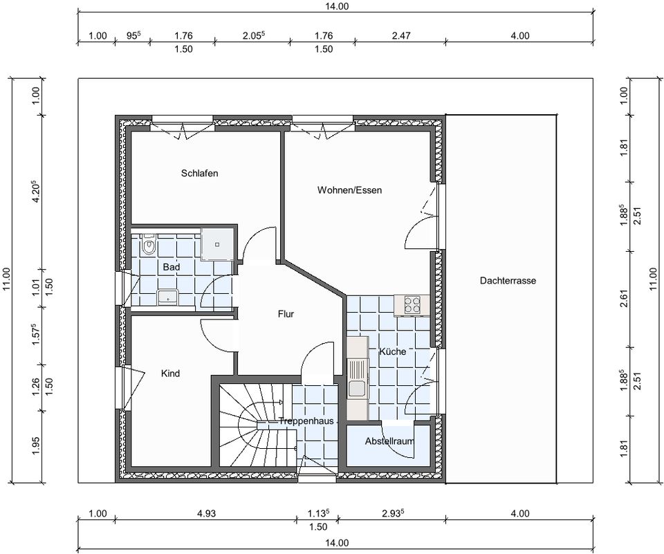 Modernes Neubau-Zweifamilienhaus im Toskanastil in Hitzhusen